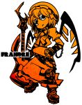  1girl character_name flandre_scarlet guitar hat instrument monochrome sido_(slipknot) signature simple_background solo standing sunglasses touhou white_background wings 