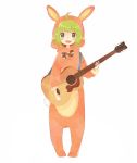 1girl ahoge animal_costume bunny_costume green_eyes green_hair guitar gumi instrument tamao_(noro) vocaloid 