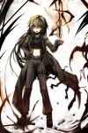  1girl hand_on_hip highres long_hair looking_at_viewer mamuru open_mouth original pants solo 