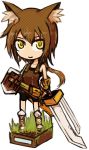  chibi ico_(green_bullet) simple_background solo white_background 