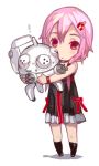  aoin dress ghost_in_the_shell ghost_in_the_shell_stand_alone_complex guilty_crown hair_ornament hairclip pink_hair red_eyes tachikoma yuzuriha_inori 