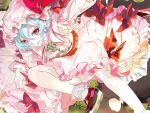  119 1girl blue_hair red_eyes remilia_scarlet short_hair solo touhou 