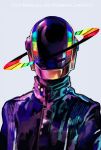  arkal daft_punk guy_manuel_de_homemchristo helmet highres jacket rainbow_gradient robot solo 