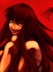  alucard_(hellsing) androgynous black_hair blood fang girlycard hellsing hellsing:_the_dawn kabane_(follabi) long_hair nude red_eyes smile 