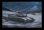  ??? clouds helicopter highres military military_vehicle moon mountain night no_humans original sky snow tagme tank tree vehicle 