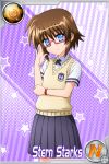  glasses lyrical_nanoha mahou_shoujo_lyrical_nanoha mahou_shoujo_lyrical_nanoha_innocent material-s school_uniform stern_starks 