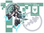  1girl catalyst_(eve) destroyer eve_online green_eyes green_hair highres huanxiaogu personification solo weapon 