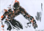  1boy hayama_jun&#039;ichi marker_(medium) marvel solo spider-man spider-man_(series) traditional_media 