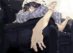  barefoot couch foreshortening glasses hands jpeg_artifacts lefty10 lying pillow pocky 