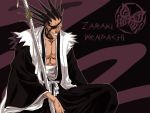 black_hair bleach evil_grin eyepatch sarashi scar smile sword zaraki_kenpachi 