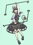 animal_ears bad_id basket bloomers grey_hair highres housei jewelry mouse mouse_ears mouse_tail nazrin open_mouth pendant prehensile_tail red_eyes short_hair tail touhou