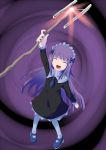  hogi mage_(disgaea) maid_headdress purple_hair staff 