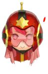  +_+ helmet long_hair original pink_eyes pink_hair salamander_(artist) solo visor 