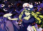  bad_id blonde_hair elbow_gloves gap gloves hat long_hair purple_eyes solo touhou violet_eyes yakumo_yukari yosimura 