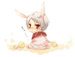  1boy animal_ears axis_powers_hetalia blush bunny_tail chibi from_behind looking_back lowres male prussia_(hetalia) rabbit_ears red_eyes short_hair sitting solo tail tobi_(one) white_background 