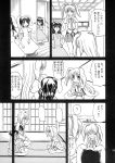  angry animal_ears bdsm bondage cape chibi clone comic dress highres inaba_tewi long_hair monochrome necktie open_mouth rabbit_ears reisen_udongein_inaba short_hair skirt takaku_toshihiko tears touhou translation_request very_long_hair 