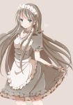  1girl blush breasts heart hiro_(hirohiro31) long_hair looking_at_viewer maid maid_headdress original simple_background smile solo very_long_hair 