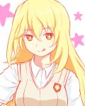  +_+ blonde_hair long_hair school_uniform shokuhou_misaki to_aru_kagaku_no_railgun to_aru_majutsu_no_index yellow_eyes 