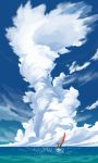  1girl absurdres amy_(suisei_no_gargantia) clouds highres landscape ocean sail scenery sky suisei_no_gargantia water 
