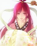  1girl chinese_clothes hair_down hair_ornament hair_stick kanameyura long_hair magi_the_labyrinth_of_magic red_eyes redhead ren_kougyoku sleeves_past_wrists wide_sleeves 