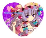  1girl heart patchouli_knowledge purple_hair shiwasu_horio solo touhou 