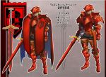  armor azusa character_sheet pixiv_fantasia pixiv_fantasia_5 solo sword translation_request weapon 