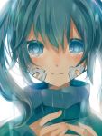  1girl blue_eyes blue_hair ene_(kagerou_project) kagerou_project long_hair naoton solo tears twintails 