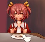  1girl arc_the_lad arc_the_lad_ii artist_request blood child choco crying demon dirt dress open_mouth plate redhead sad 