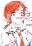  1girl hino_akane precure red_eyes redhead short_hair simple_background smile_precure! solo tima white_background 