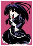  1girl black_hair dress gokou_ruri gothic_lolita lolita_fashion long_hair ore_no_imouto_ga_konna_ni_kawaii_wake_ga_nai red_eyes takesinobu 