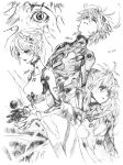  ayanami_rei ikari_shinji nagisa_kaworu neon_genesis_evangelion plugsuit shaliva sketch souryuu_asuka_langley 