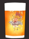  1girl beer ibuki_suika onikobe_rin simple_background touhou underwater 