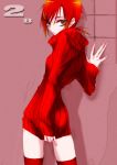  1girl hino_akane looking_at_viewer precure red_eyes redhead short_hair smile_precure! solo sweater tima 