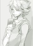  character_request dama_(akilay) inazuma_eleven_(series) lowres monochrome rough solo 