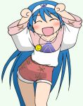  1girl artist_request blue_hair breasts dancing long_hair looking_at_viewer luna_noah lunar meme 