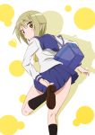  1girl blonde_hair highres ichii_yui school_uniform serafuku short_hair solo tatsuya_(guild_plus) yellow_eyes yuyushiki 