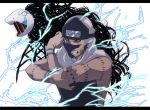  1boy blue_eyes electricity forehead_protector headband kakuzu mask nanasi69 naruto naruto_shippuuden red_sclera solo 