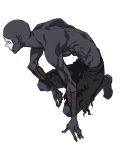  1boy assassin_(fate/zero) bald black_skin fate/zero fate_(series) loincloth maccyman mask shirtless solo 