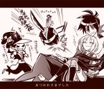  comic hida_takahito katanagatari maniwa_koumori maniwa_pengin misuke_(gyouran) monochrome togame translation_request yasuri_shichika 