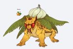  beedrill fusion ivysaur no_humans pokemon pokemon_(game) red_eyes teguru 