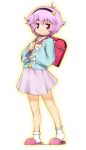  :&gt; backpack bag hairband kanno komeiji_satori purple_hair randoseru red_eyes short_hair solo touhou 