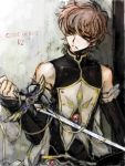  brown_hair code_geass kururugi_suzaku male rahit solo sword weapon 
