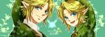  2boys blue_eyes close_up earrings fairy hat jewelry link multiple_boys navi nintendo ocarina_of_time pointy_ears smile the_legend_of_zelda 