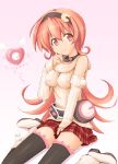  1girl bonnou_soku_bodai choujigen_game_neptune compa hairband highres long_hair pink_eyes pink_hair sweater thighhighs 