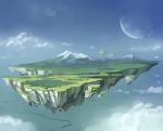  floating_island landscape moon no_humans seo_tatsuya 