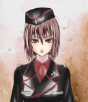  boudokumen brown_eyes brown_hair girls_und_panzer military military_uniform nishizumi_maho school_uniform short_hair uniform 