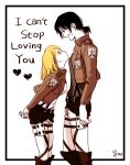  2girls border christa_renz dddbcat english looking_at_another multiple_girls shingeki_no_kyojin uniform ymir_(shingeki_no_kyojin) 