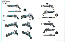  absurdres gun highres multiple_views no_humans official_art punishing:_gray_raven reference_sheet revolver simple_background weapon weapon_focus weibo_logo weibo_watermark white_background wu_lun_wujin 