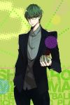  1boy bandages glasses green_eyes green_hair hachini kuroko_no_basuke midorima_shintarou solo 