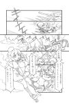  comic monochrome patchouli_knowledge racequeen shameimaru_aya touhou translation_request umbrella uni_mate yakumo_yukari 